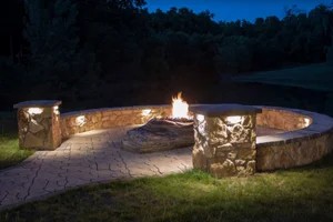 Luxury backyard fire feature Nashville area